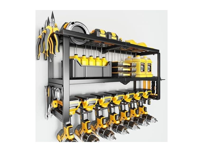 Power Tool Organizer Wall Mount-3 Layers 7 Holders - Image 1