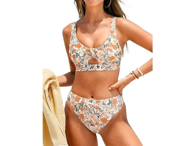 CUPSHE 2 PC Crisscross Back Swimsuit - Image 1