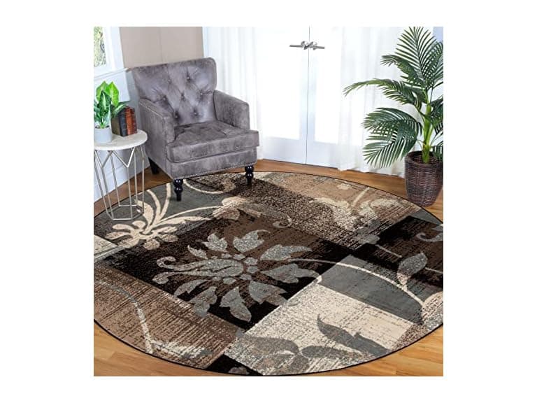 Superior Modern Floral Patchwork Indoor Rug - Image 1