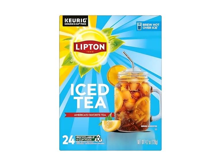 24CT Lipton Unsweetened Black Iced Tea K-Cups - Image 1