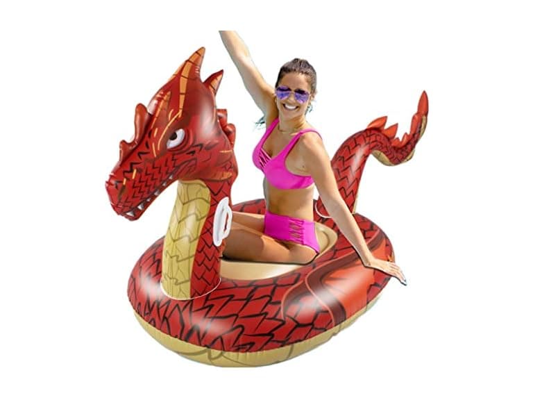 Monsoon [Dragon] Inflatable Pool Float Red - Image 1