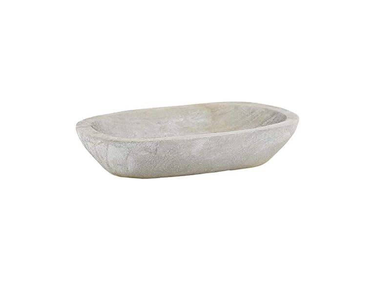 ]Table Sugar Hand Carved Paulownia Wood Dough Bowl - Image 1