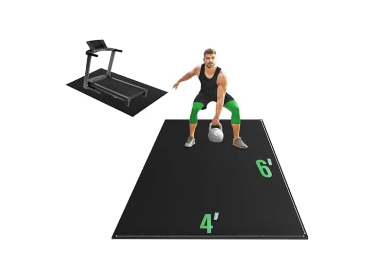 Yes4All 6'x4' Thick Rubber Exercise Mat - Image 1