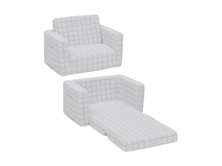 Delta Children Checkered Cozee Flip-Out Chair - Image 1