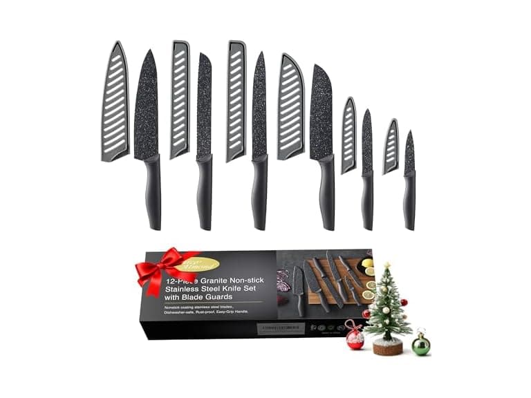 Marco Almond 12-Piece Kitchen Knife Set - Image 1