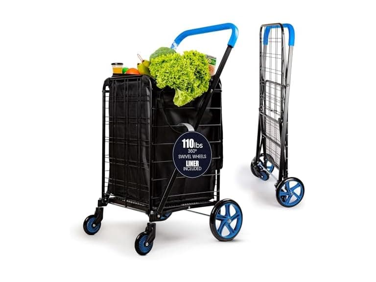 SereneLife Heavy-Duty Shopping Cart - Image 1
