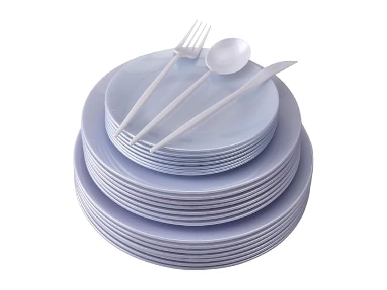Disposable Opulence White Tableware Set - Image 1