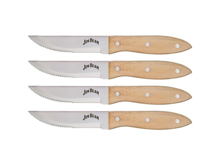 Jim Beam Stainless Steel Steak Knive Set - Image 1