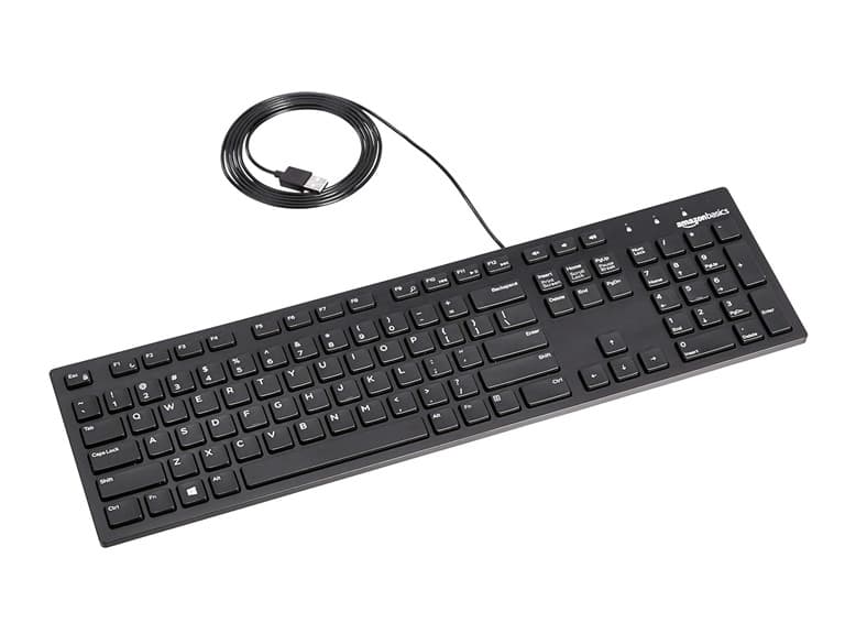 Amazon Basics Wired Keyboard - Image 1