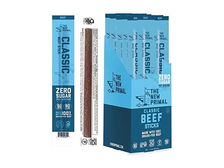 20PK The New Primal Grass Fed Beef Sticks, Keto - Image 1