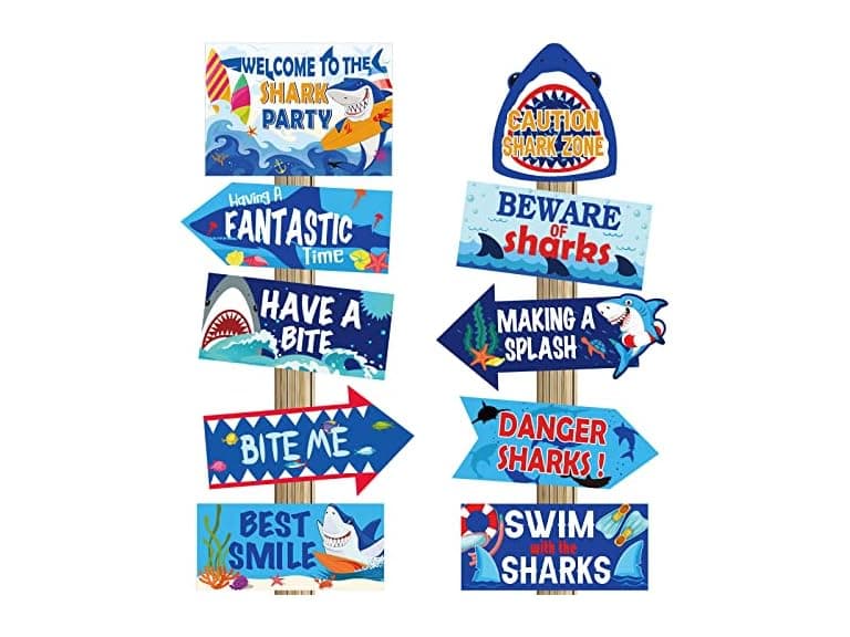 40 Pieces Shark Party Decorations - Image 1