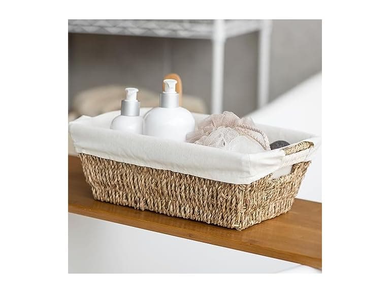 Suptinwear Set of 2 Seagrass Wicker Storage Baskets - Image 1