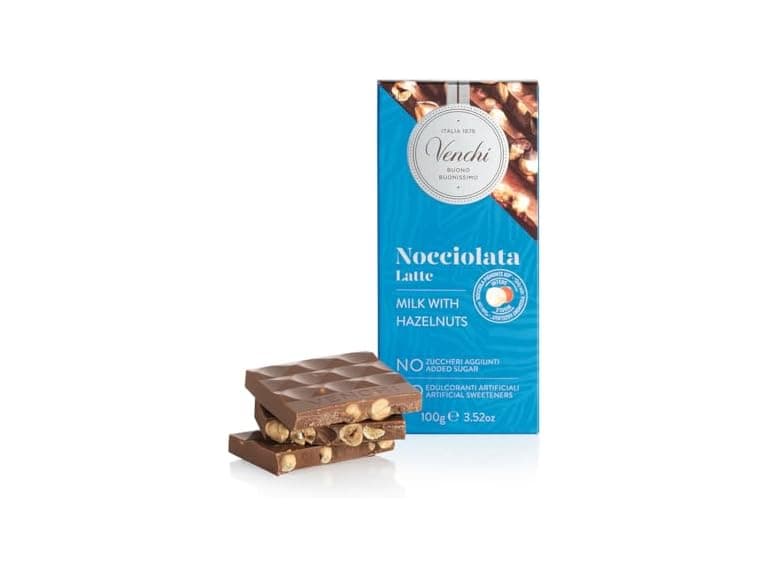 Venchi No Sugar Milk Hazelnut Bar 3.52oz - Image 1