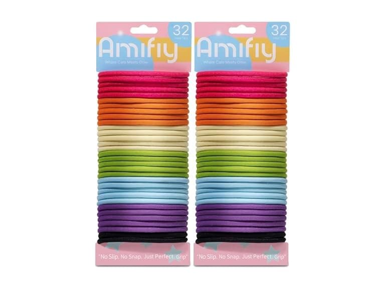 Amifiy Elastic Hair Ties, 64 Count - Image 1