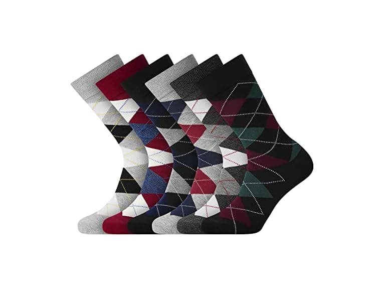 Men's Dress Crew Socks, 6 Pairs - Image 1