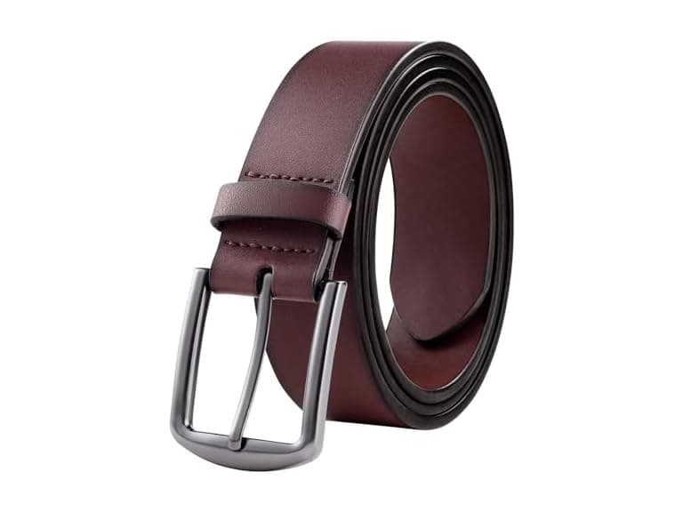 KM Legend Men Leather Dress Work Business Belt - Image 1