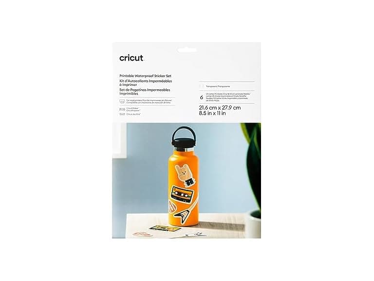 Cricut Printable Waterproof Sticker Set, 6 Sheets - Image 1