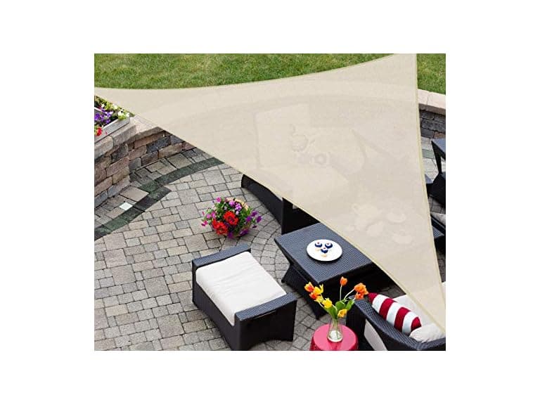 AsterOutdoor Sun Shade Sail Triangle 12' x 12' x 17' - Image 1