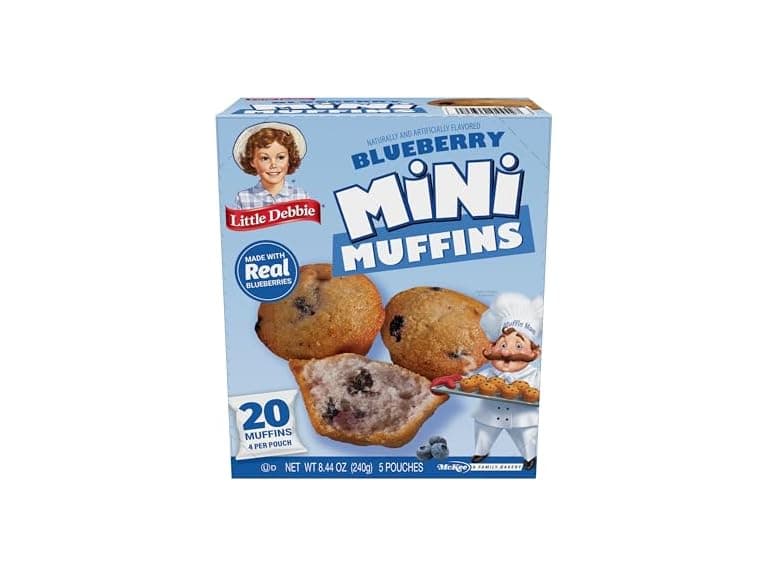 Little Debbie Blueberry Mini Muffins, 5 Pouches, 8.44 OZ - Image 1