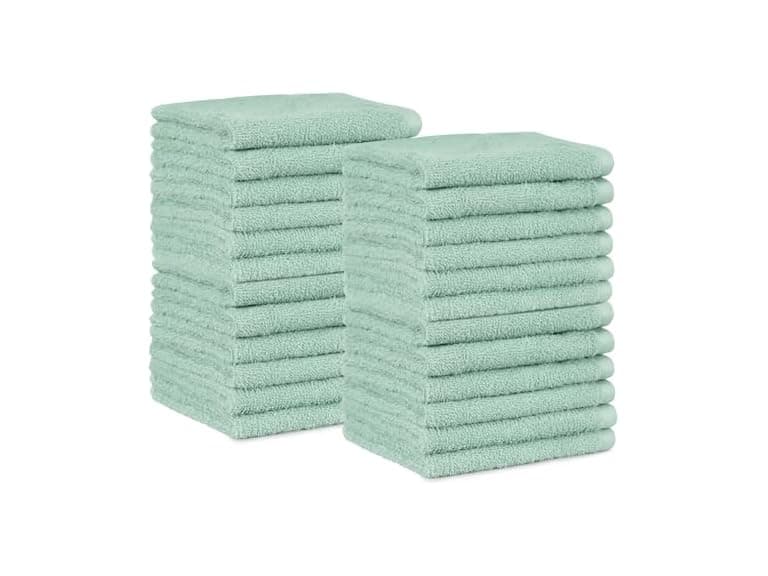 Amazon Basics Washcloths 24pk Seafoam - Image 1