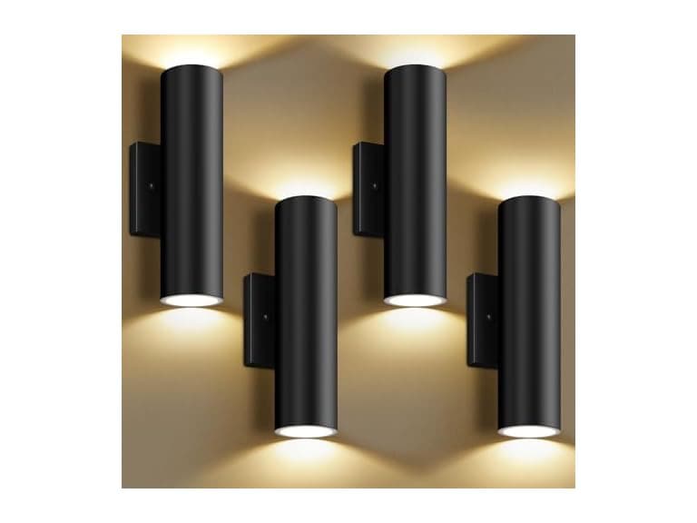 GoBright 4-Pack Modern Outdoor Wall Light - Image 1