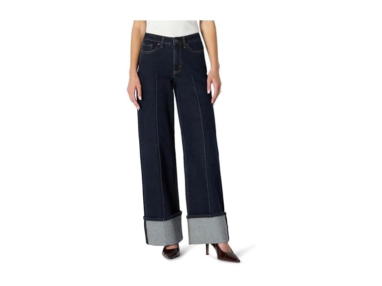 AE Womens HighRise WideLeg Cuffed Jean - Image 1