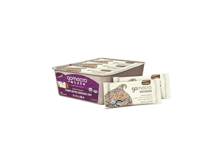 12CT GoMacro MacroBar Organic Vegan Protein Bars - Image 1