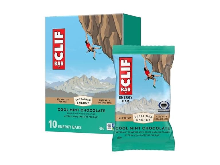 10PK CLIF BAR Energy Protein Bars Cool Mint Chocolate - Image 1