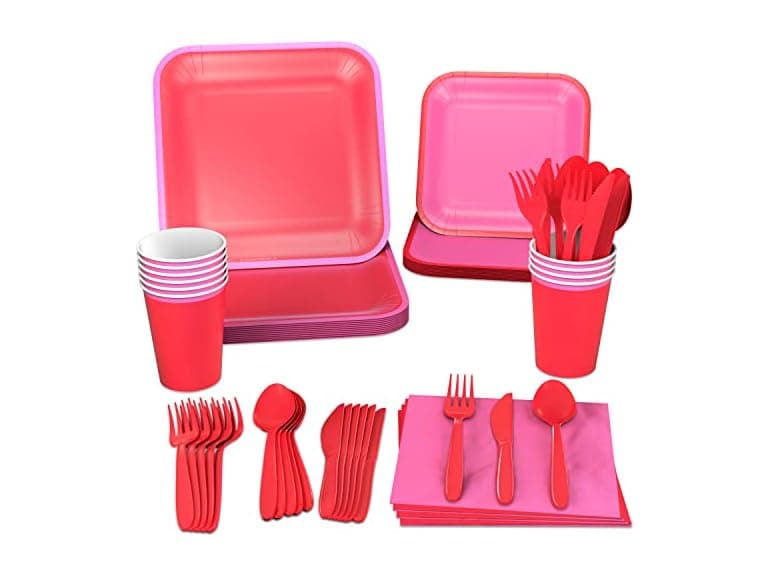Crayola Red Pink Party Supplies - Image 1