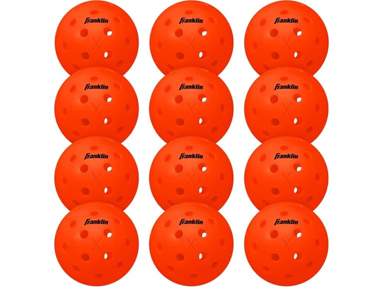 Franklin Sports X-40 Outdoor Pickleballs - Ember - 12PK - Image 1