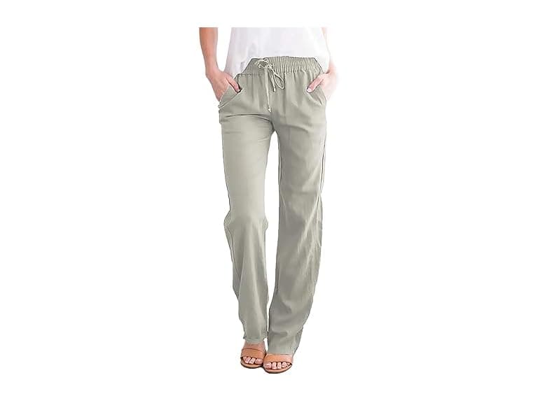 Acelitt Women Spring Fashion Pants Casual Trousers - Image 1