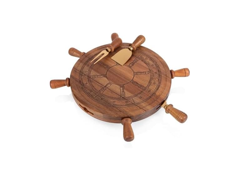 PICNIC TIME Helmsman Lazy Susan Cheese Board - Image 1