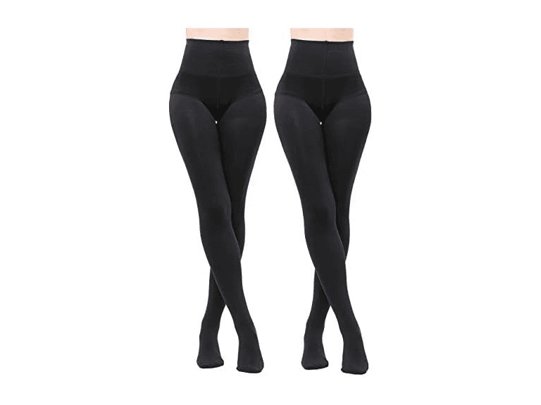 2 Pairs Opaque Tights for Women - Image 1