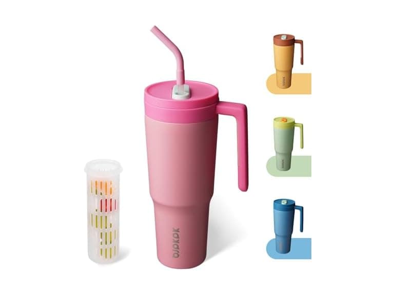 BJPKPK 40oz Tumbler Light Pink - Image 1