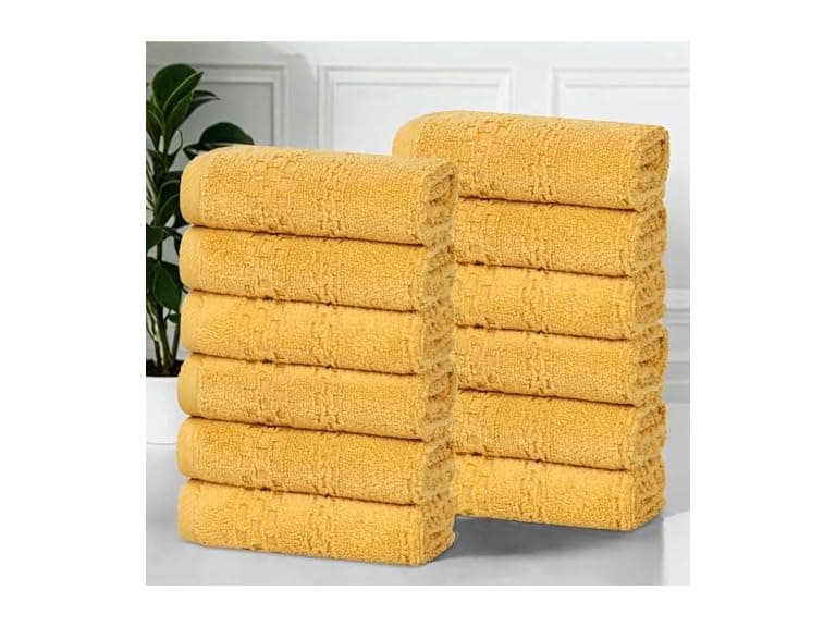 Superior 12PC Playa Zero Twist Cotton Small Towels - Image 1