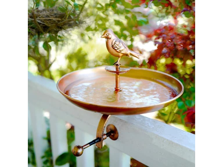 Copper Bird & Butterfly Bird Bath & Water Oasis - Image 1