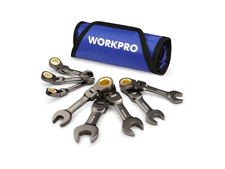 WORKPRO 8-piece Stubby Wrench Set,Metric - Image 1