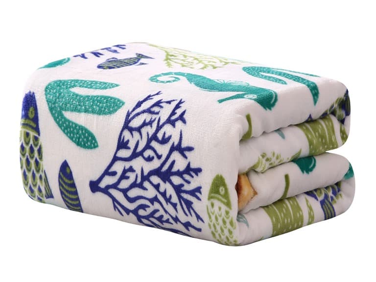 2PK Micro-Plush Throw 50x60" Ocean Coral - Image 1