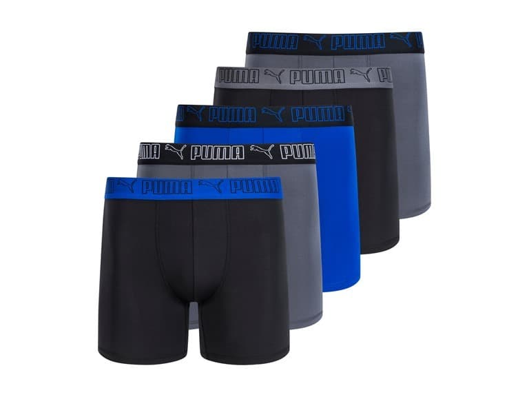 PUMA Men's 5-Pack Performance Boxer Briefs - Image 1