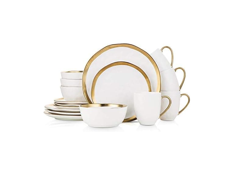 Stone Lain Modern Poreclain 16 Piece Dinnerware Set - Image 1