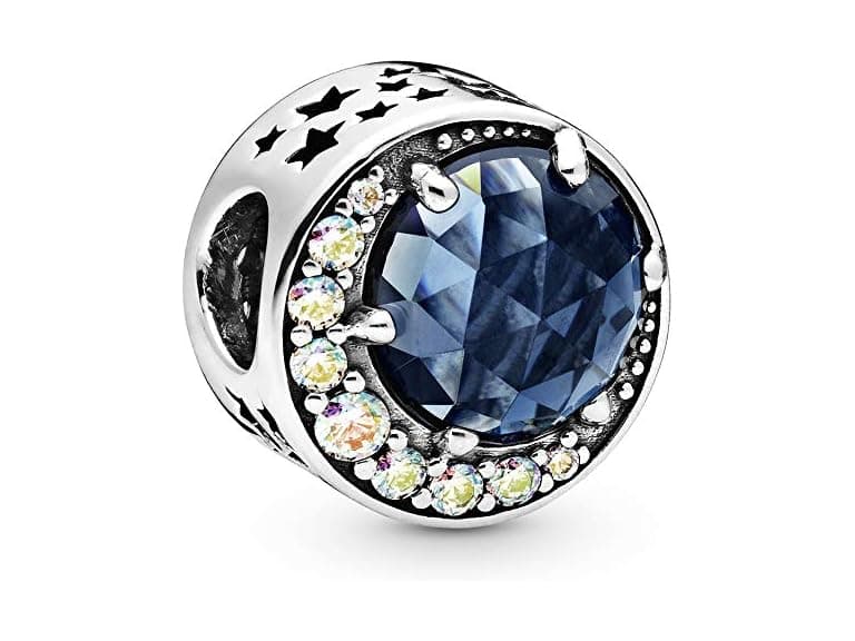 PANDORA Jewelry Moon and Night Sky Cubic Zirconia Charm in Sterling Silver (Open Box) - Image 1
