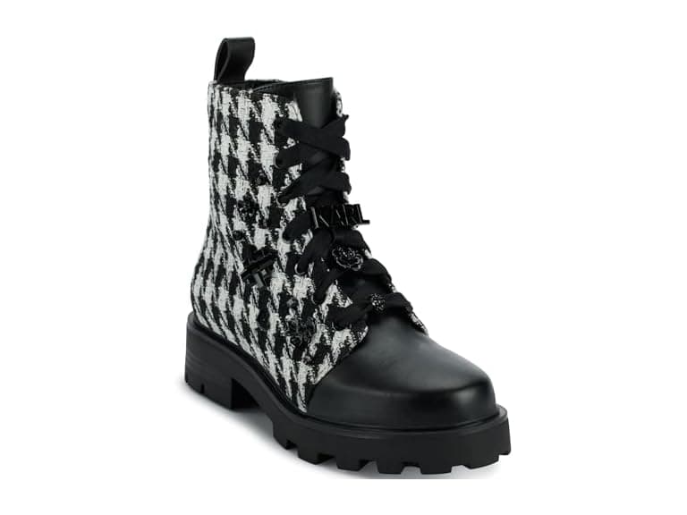 KARL LAGERFELD Women's Makenzie Lace Up Combat Boot (6) - Image 1