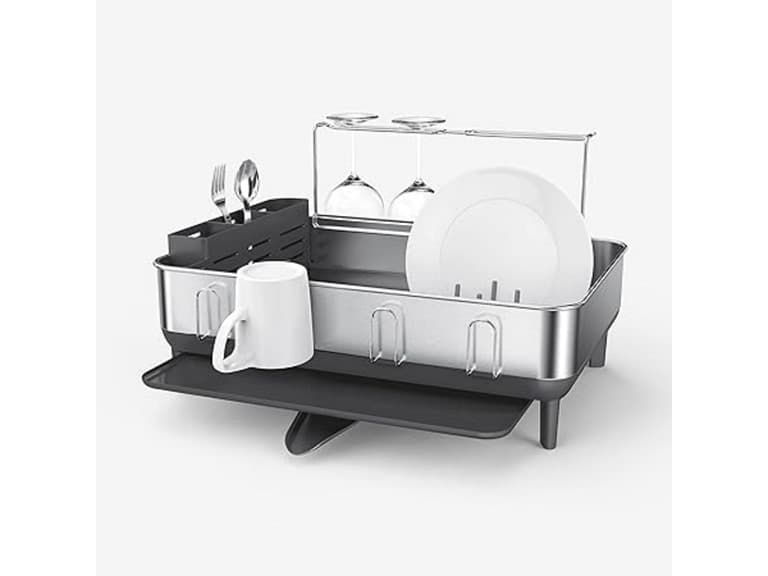 Fancial Fancy Kitchen Dish Drying Rack Gray - Image 1