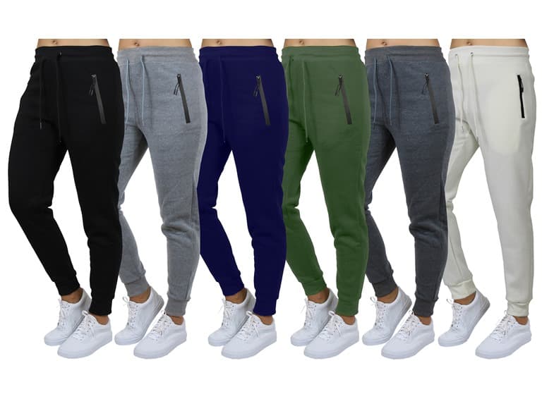 3Pk Womens Fleece Jogger Pants - Image 1