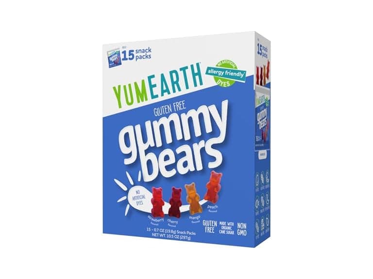 15PK YumEarth Organic Gummy Bears - Fruity - Image 1