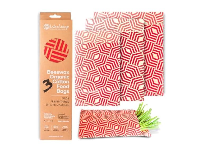 48 Pack Beeswax Organic Cotton Food Bags - Image 1