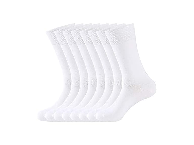 Men's Cotton Dress Socks 8 Pairs - Image 1