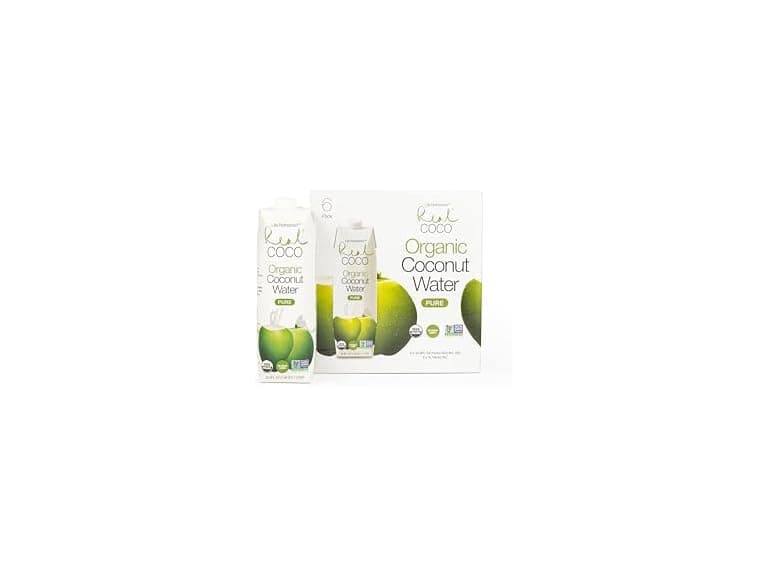 Real Coco Organic Pure Coconut Water (6-Pack 1L) - Image 1