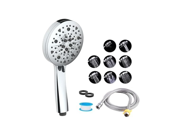 High Pressure Shower Head 8 Settings - Image 1