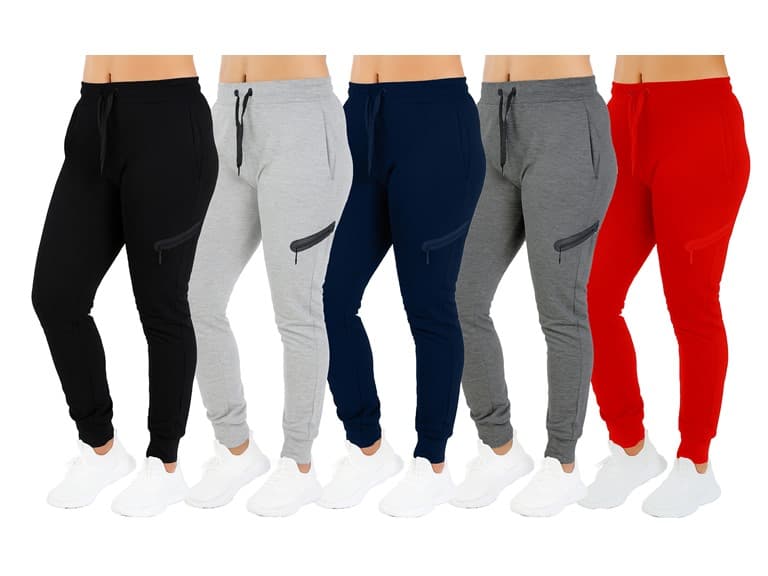 3Pk Womens Tech Fleece Jogger Pants - Image 1